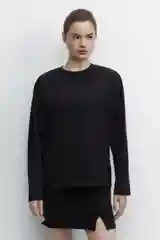 Черный лонгслив befree женский