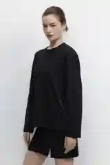 Черный лонгслив befree женский