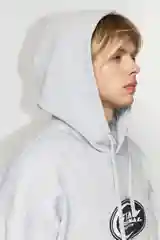 Серый худи befree мужское