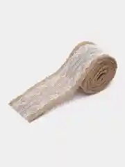 Белый лента из джута, с кружевом, 2 метра