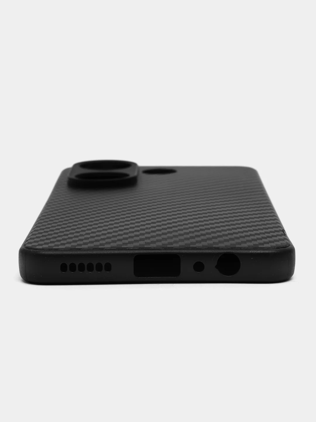 Черный чехол для Tecno Camon 20/20 Pro (Техно Камон 20/20 Про), силиконовый, под карбон