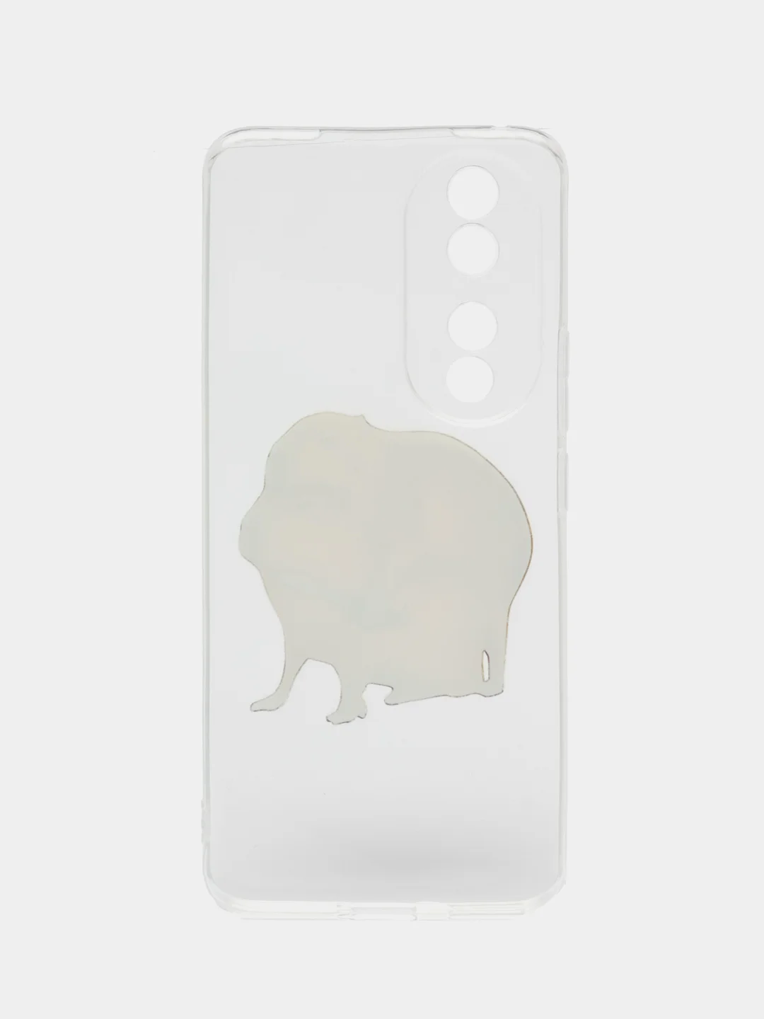 Бежевый силиконовый чехол на Honor 90 (Хонор 90), прозрачный, с рисунком