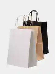 Белый пакет подарочный, крафт