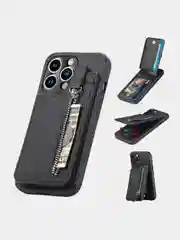 Зеленый чехол на Apple IPhone (Айфон) XR, 11, 12, 13, 14 Pro Max, кожаный, с карманом для карт