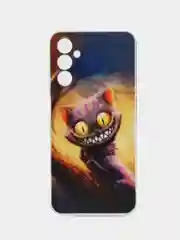 Индиго чехол на Samsung Galaxy A14 4G (Галакси A14 4G), прозрачный, с рисунком, защита камеры