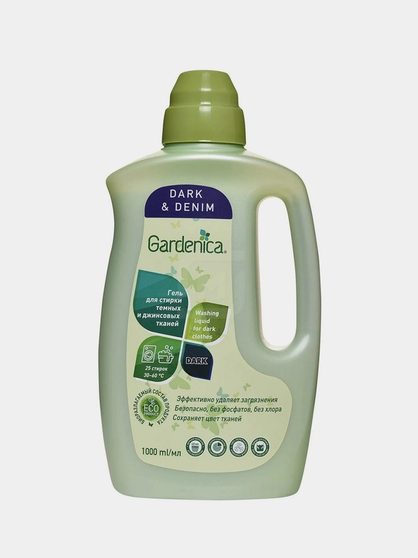 Гель для стирки GARDENICA, для темных и джинсовых тканей, 1 л