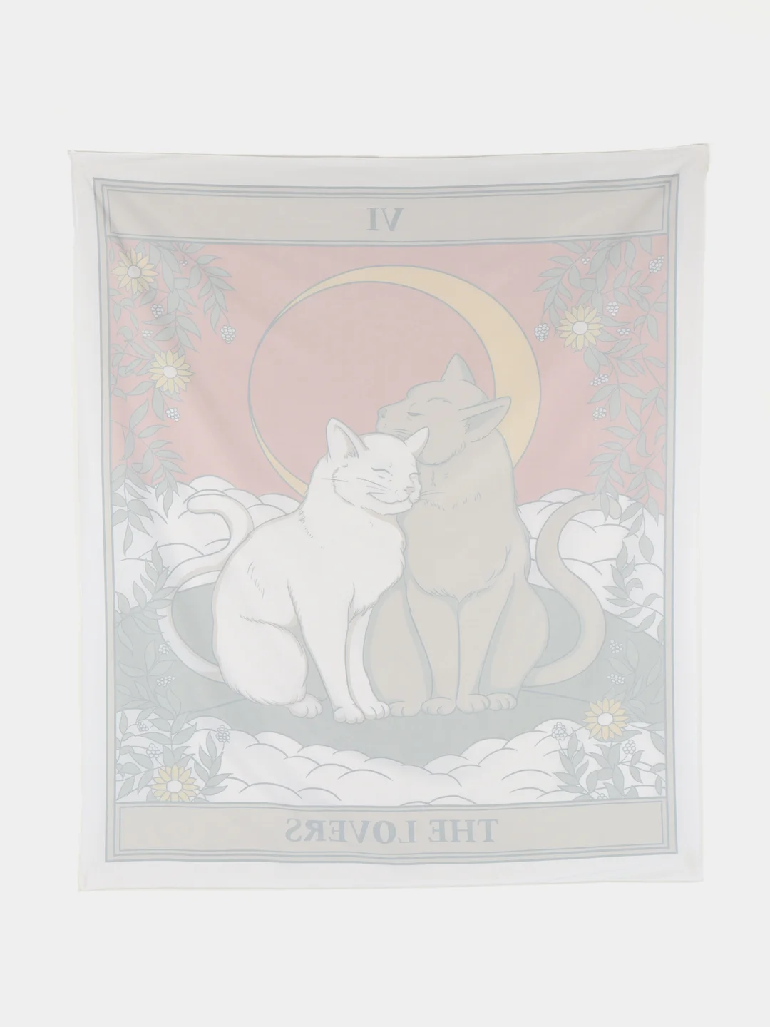 Горчичный гобелен настенный "Котики", 130 х 150 см