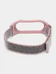 Пудровый ремешок нейлоновый на липучке для Xiaomi Mi Band 3, Mi Band 4, Band 5, Band 6, Mi Band 7