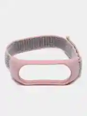 Пудровый ремешок нейлоновый на липучке для Xiaomi Mi Band 3, Mi Band 4, Band 5, Band 6, Mi Band 7