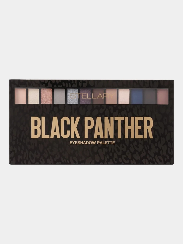 Палетка теней для век STELLARY Black panther, 12 оттенков, 102,5 г
