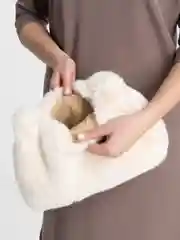 Молочный женская плюшевая сумка тоут, через плечо