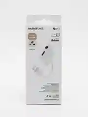 Белый аудио конвертер BOROFONE BV12, переходник для iPhone Lightning на Jack 3.5 мм