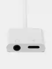 Белый аудио конвертер BOROFONE BV12, переходник для iPhone Lightning на Jack 3.5 мм