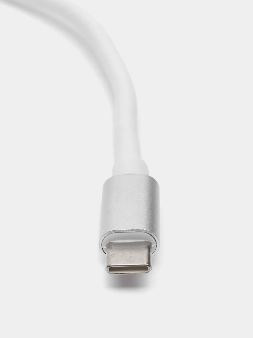 Серый usb-хаб Hoco HB14 Type-C на USB3.0, HDMI, Type-C PD, переходник 15 см