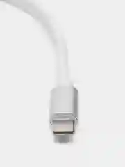 Серый usb-хаб Hoco HB14 Type-C на USB3.0, HDMI, Type-C PD, переходник 15 см