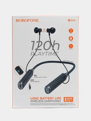 Беспроводные спортивные наушники Borofone BE64, С МАГНИТНЫМИ ЗАЖИМАМИ, НАСЫЩЕННЫЙ ЗВУК