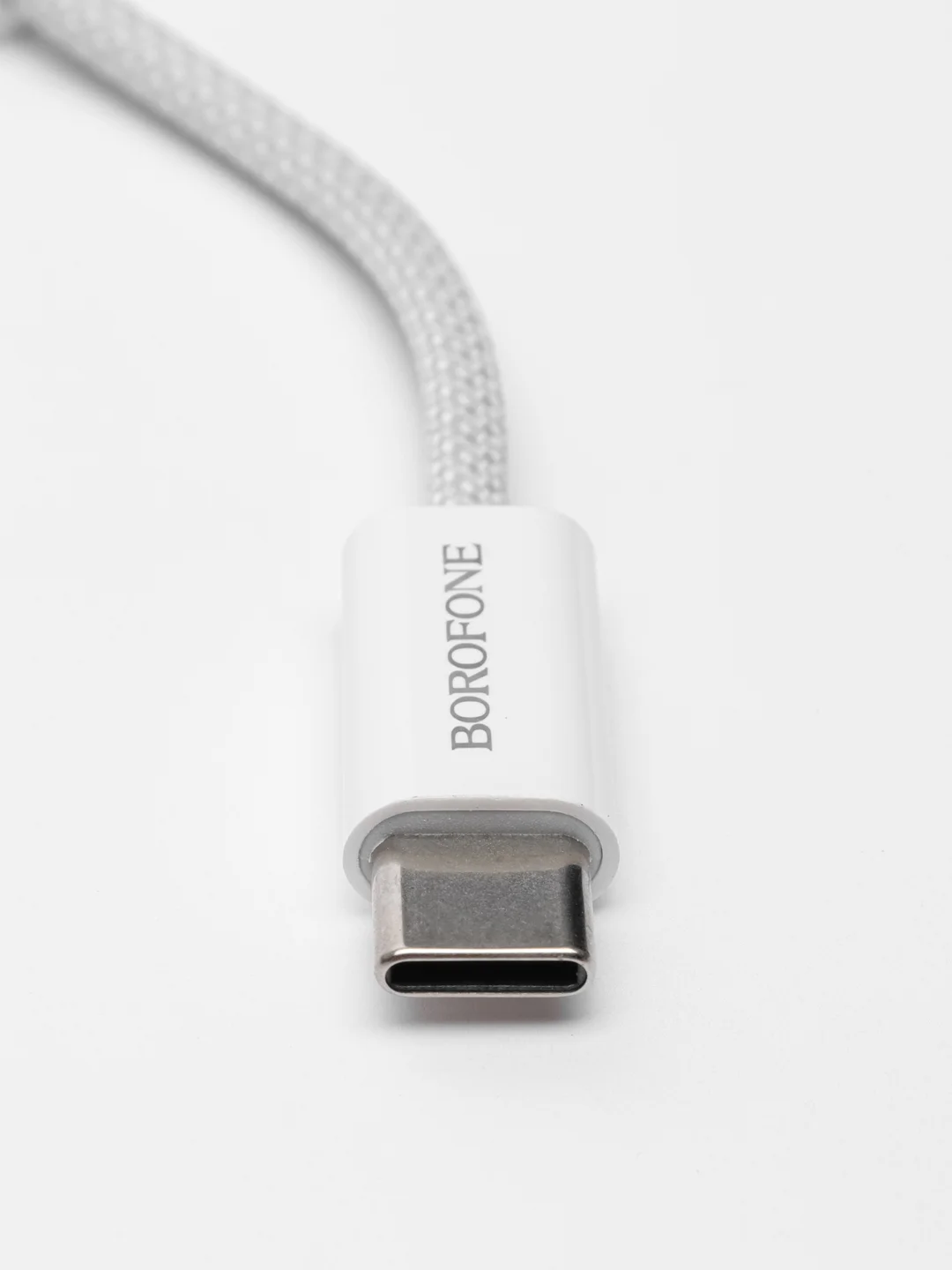 Серебряный переходник для наушников Type-C - Jack 3.5 BOROFONE BV15, аудио конвертер
