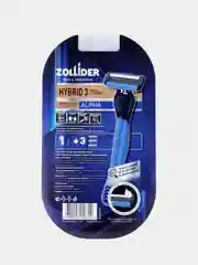 Станок для бритья Zollider Hybrid 3 ALPHA, мужской, 3 лезвия, 3 сменных картриджа