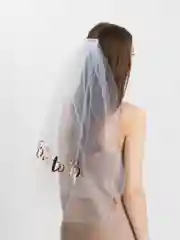 Белый фата для девичника, с надписью, 3 цвета