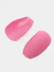 Розовый накладные ногти длинные / Балетки / матовые цветные