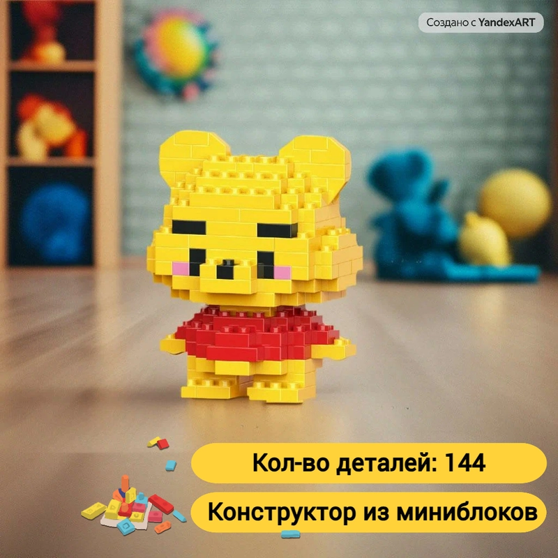 Конструктор из мини блоков 3D , 3Д фигура, LED Конструктор