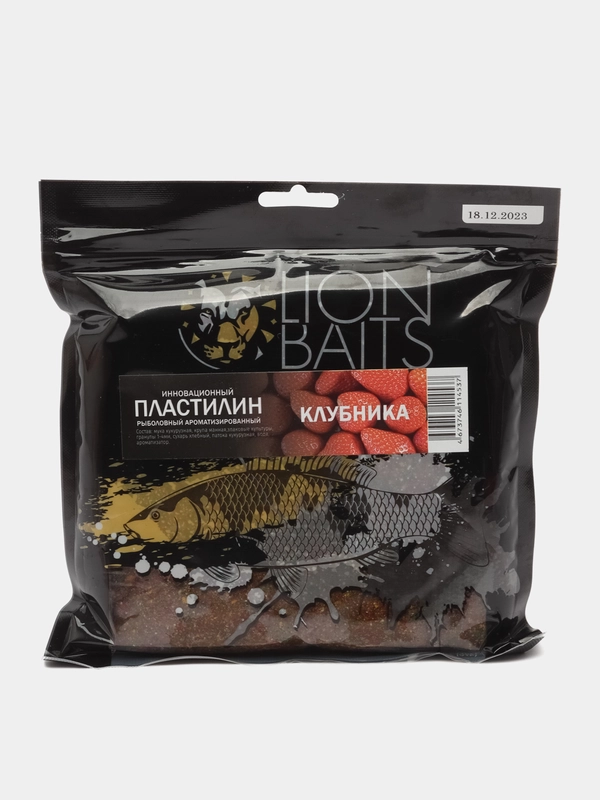 Инновационный пластилин рыболовный ароматизированный LION BAITS "Клубника", 700 г