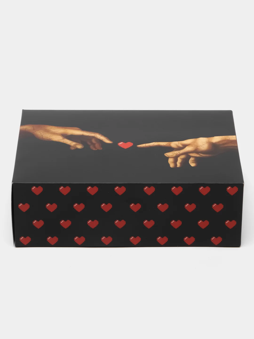 Черный коробка подарочная складная Love, 16 х 23 х 7,5 см