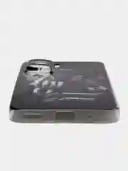 Оливковый силиконовый чехол на Honor 90 Lite (Хонор 90 Лайт), прозрачный, с рисунком