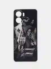 Оливковый силиконовый чехол на Honor 90 Lite (Хонор 90 Лайт), прозрачный, с рисунком