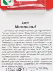 Семена Арбуз "Мармеладный", 7 штук, Сибирский сад