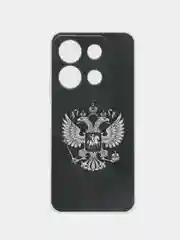 Приглушённый хаки чехол для Infinix Note 30i (Инфиникс Нот 30и), прозрачный, с рисунком, защита камеры