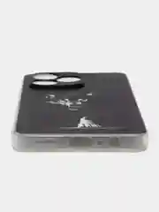 Серый меланж силиконовый чехол на Realme C53/C51 (Реалми С53/С51), прозрачный, с рисунком, защита камеры