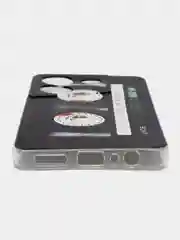 Хром силиконовый чехол на Tecno Pova 5 (Текно Пова 5), прозрачный, с рисунком, защита камеры