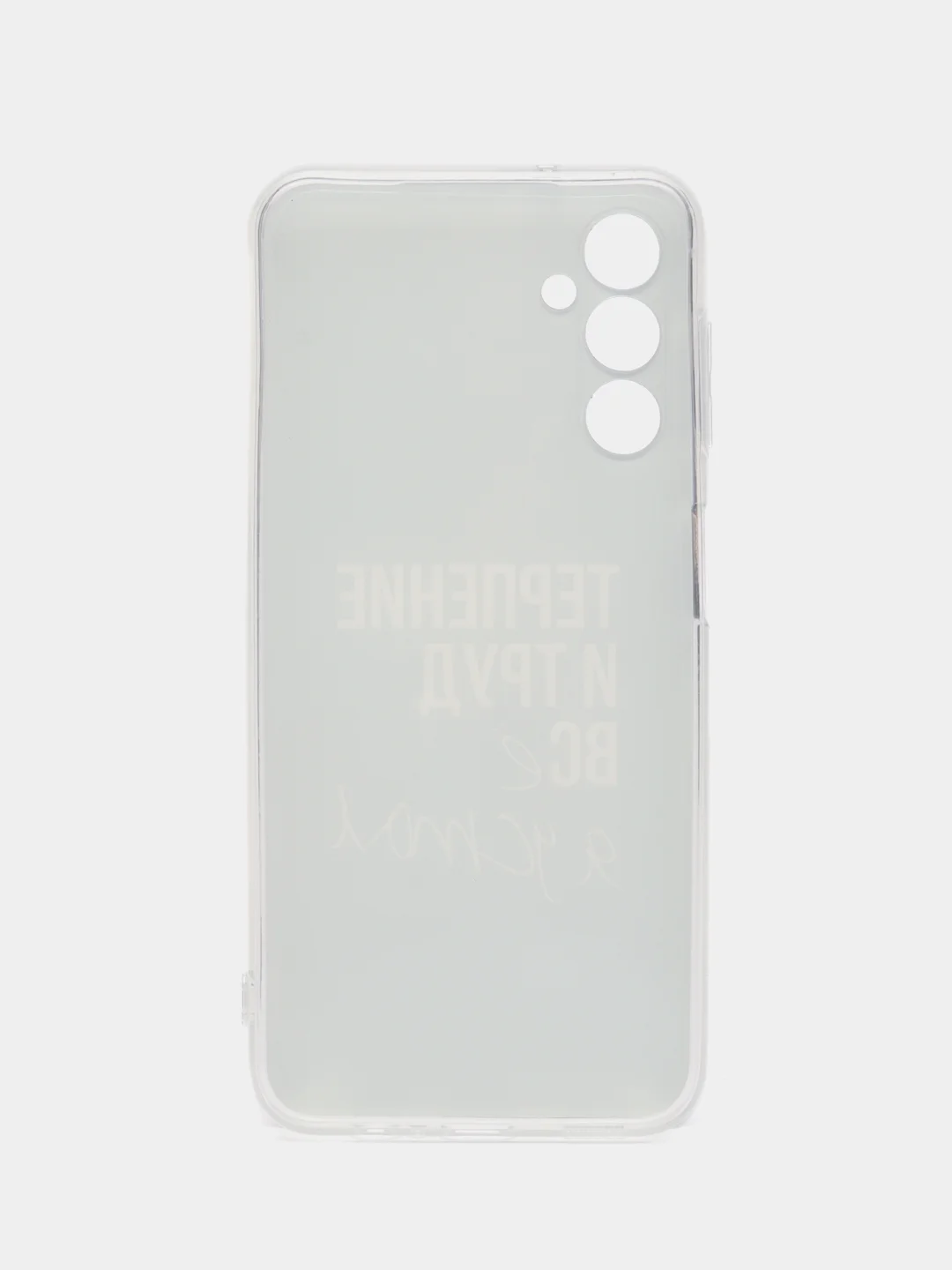 Тёмно-коричневый чехол на Samsung Galaxy A14 4G (Галакси A14 4G), прозрачный, с рисунком, защита камеры
