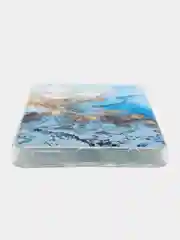 Голубой чехол на Tecno Spark 10 Pro (Текно Спарк 10 Про), прозрачный, с рисунком, защита камеры