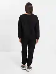 Черный спортивный женский костюм, оверсайз, свитшот, джоггеры