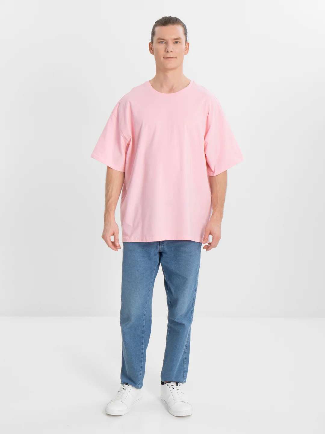 Розовый футболка Oversize