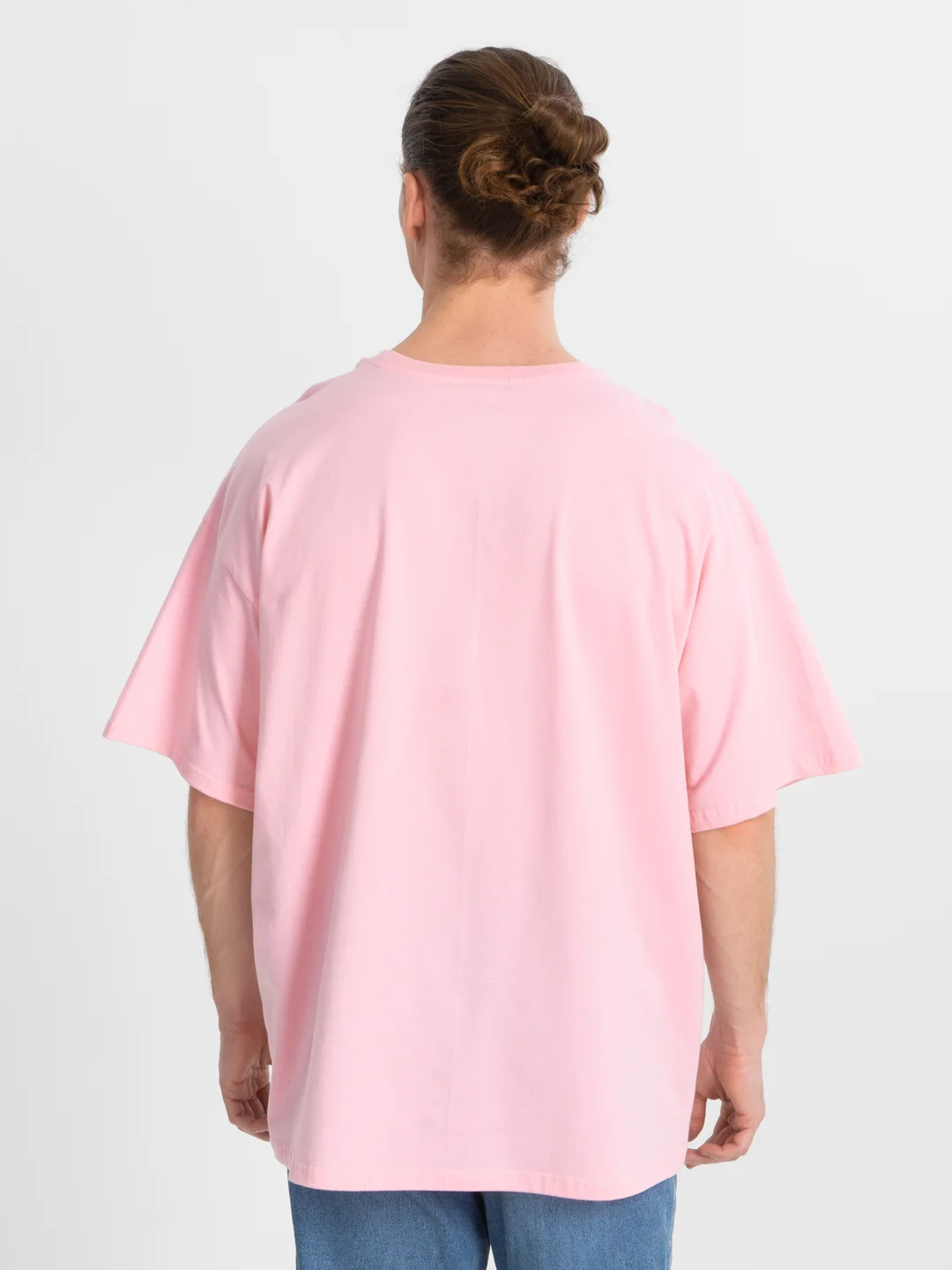 Розовый футболка Oversize