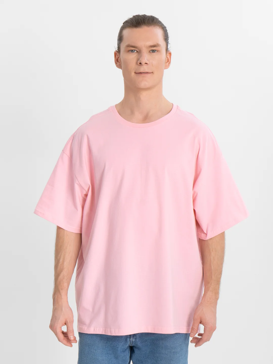 Розовый футболка Oversize