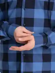 Синий рубашка мужская в клетку