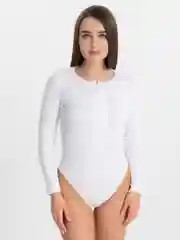 Белый боди женское, с длинным рукавом