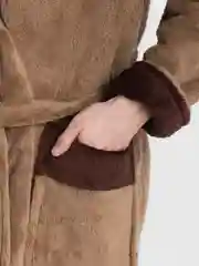 Коричневый халат мужской теплый