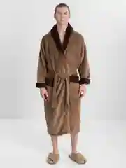 Коричневый халат мужской теплый