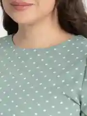 Мятный платье женское повседневное, длинное, в горошек