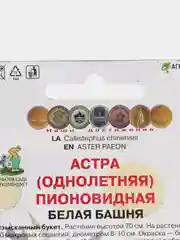 Семена Астра пионовидная "Белая башня", 0,3 г, Поиск
