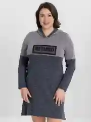 Трикотажное платье с капюшоном