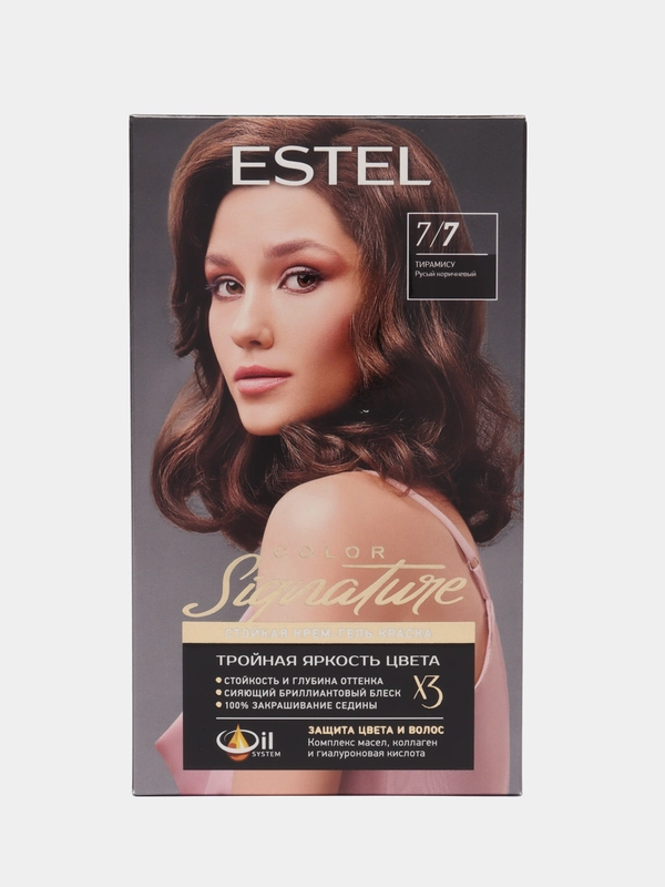 Все цвета Стойкая крем-гель краска для волос Estel Color Signature, целая палитра