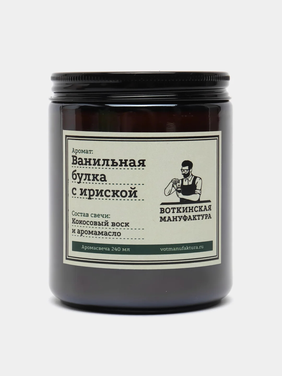 Ароматическая свеча "Ванильная булка с ириской"