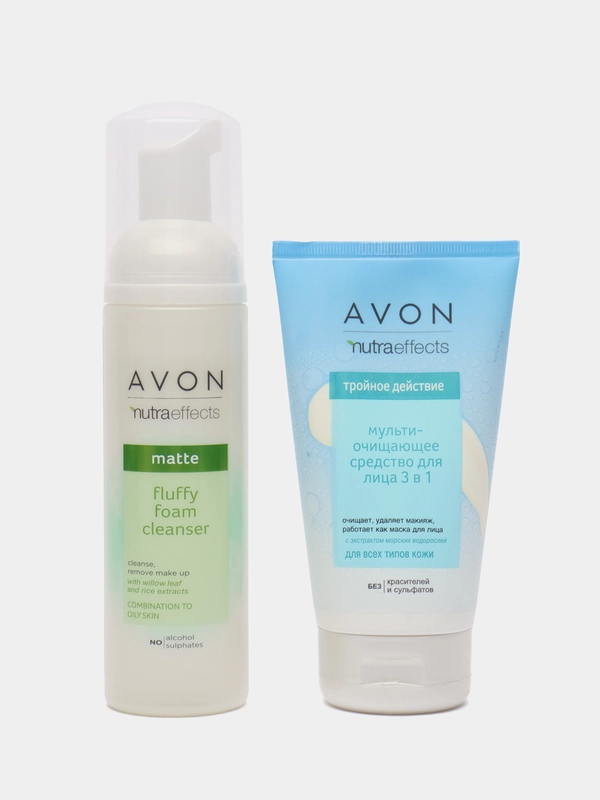 Набор Nutraeffects Avon (Пенка для умывания + Мульти средство 3 в 1 для лица)