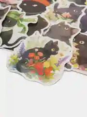 Черный наклейки стикеры "Котики", стикерпак 50 штук, набор
